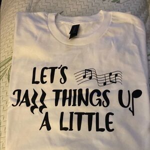 Gildan White Jazz Graphic Tee